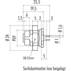 binder 86 4832 3000 00004 neupravený zástrčkový konektor pro senzory - aktory, 86 4832 3000 00004-20, piny: 4, 1 ks