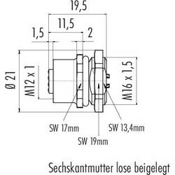 binder 86 4332 1002 00004 neupravený zástrčkový konektor pro senzory - aktory, 86 4332 1002 00004-20, piny: 4, 1 ks