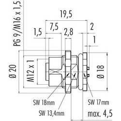 binder 86 0632 1002 00005 neupravený zástrčkový konektor pro senzory - aktory, 86 0632 1002 00005-20, piny: 5, 1 ks