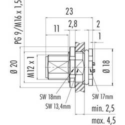 binder 86 0631 1002 00004 neupravený zástrčkový konektor pro senzory - aktory, 86 0631 1002 00004-20, piny: 4, 1 ks