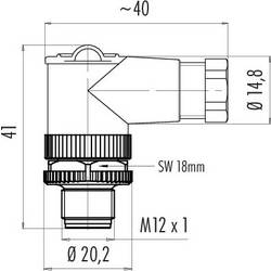 binder 99 0429 44 04 neupravený zástrčkový konektor pro senzory - aktory, 99 0429 44 04-20, piny: 4, 1 ks