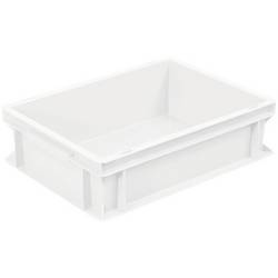 BRB Lagertechnik 1658546 stohovací zásobník , Basic, vhodné pro potraviny, (d x š x v) 400 x 300 x 120 mm, bílá, 1 ks