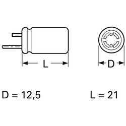 Frolyt E-KSU415 bipolární kondenzátor radiální 5 mm 220 µF 35 V 20 % (Ø x d) 12.5 mm x 21 mm 1 ks