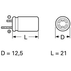 Frolyt E-KR3071 elektrolytický kondenzátor radiální 5 mm 220 µF 40 V (Ø x d) 12.5 mm x 21 mm 1 ks