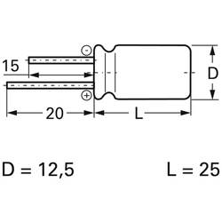 Frolyt E-RY3008 elektrolytický kondenzátor radiální 5 mm 1000 µF 35 V 20 % (Ø x d) 12.5 mm x 25 mm 1 ks