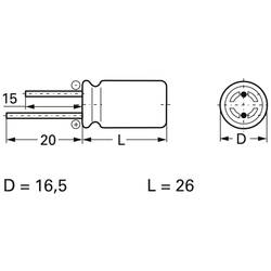 Frolyt E-KS3571 elektrolytický kondenzátor radiální 7.5 mm 1000 µF 50 V 20 % (Ø x d) 16.5 mm x 26 mm 1 ks