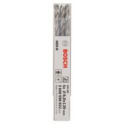 Bosch Accessories 2608596822 HSS kovový spirálový vrták 6 mm Celková délka 139 mm broušený DIN 340 válcová stopka 5 ks
