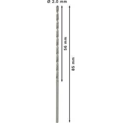 Bosch Accessories 2608596809 HSS kovový spirálový vrták 2 mm Celková délka 85 mm broušený DIN 340 válcová stopka 5 ks