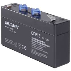 VOLTCRAFT CE6V/1,2Ah VC-12713930 olověný akumulátor 6 V 1.2 Ah olověný se skelným rounem (š x v x h) 97 x 58 x 24 mm plochý konektor 4,8 mm bezúdržbové