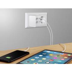 VOLTCRAFT SPS-2400/2+WH-N USB nabíječka, 2x USB A, 24 W, bílá