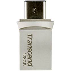 Transcend JetFlash 890 USB paměť pro smartphony/tablety stříbrná 128 GB USB 3.2 (Gen 2) , USB-C®