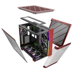 MONTECH KING 95 PRO Tempered Glass ARGB midi tower PC skříň červená