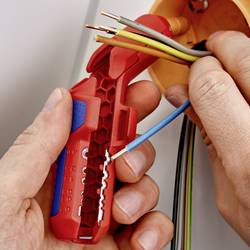 Knipex 16 95 01 SB ErgoStrip odizolovací nástroj Vhodné pro odizolovací kleště Kulaté kabely , Kabel do vlhkých prostorů , datový kabel , koaxiální kabel 4.8