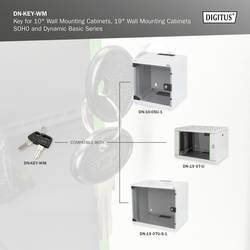 Digitus DN-KEY-WM 10 palec, 19 palec Klíč pro datové skříně černá, stříbrná