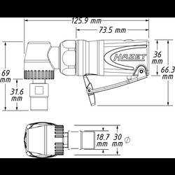 Hazet 9032M-5 pneumatická kolíková bruska
