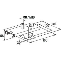 Fischer FASL1 posuvný suport 160 mm 567949 10 ks (d x š x v) 160 x 140 x 56 mm