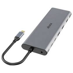 Akasa USB-C® dokovací stanice USB Type-C 14-In-1 Dock Vhodné pro značky (dokovací stanice pro notebook): univerzální integrovaná čtečka karet, napájení USB-C®