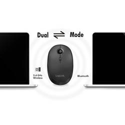 LogiLink ID0204 optická myš, přenos Bluetooth®, bezdrátový, 3 tlačítko, 1600 dpi, černá