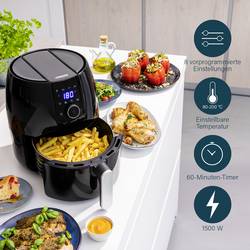 Princess Digital Aerofryer XXL horkovzdušná fritéza 4.5 l 1 500 W s displejem černá