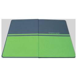 Sigel LS204 poznámková kniha Linescape Hardcover DIN A5 čtverečkovaný středně modrá , neonově zelená Počet listů: 88 listů
