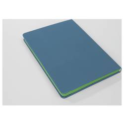 Sigel LS204 poznámková kniha Linescape Hardcover DIN A5 čtverečkovaný středně modrá , neonově zelená Počet listů: 88 listů