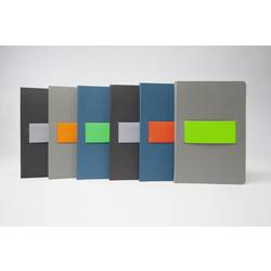 Sigel LS204 poznámková kniha Linescape Hardcover DIN A5 čtverečkovaný středně modrá , neonově zelená Počet listů: 88 listů
