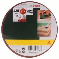 Bosch Accessories 2607019497 sada brusného papíru pro excentrické brusky na suchý zip, s otvory Zrnitost 80, 120, 240 (Ø) 125 mm 1 sada