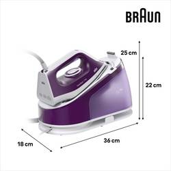 Braun IS 1514 VI 0128807002 parní žehlička stanice 2200 W bílá, fialová