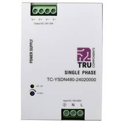 TRU COMPONENTS TC-13808000 síťový zdroj na DIN lištu 24 V/DC 20 A 480 W Počet výstupů:1 x Obsah 1 ks