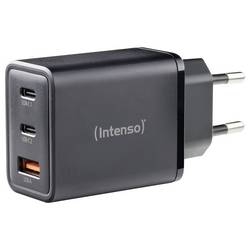 Intenso W65ACC GaN USB nabíječka, GaN, USB Power Delivery (USB-PD) , 1x USB A , 2x USB-C®, 65 W, černá