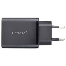 Intenso W65ACC GaN USB nabíječka, GaN, USB Power Delivery (USB-PD) , 1x USB A , 2x USB-C®, 65 W, černá