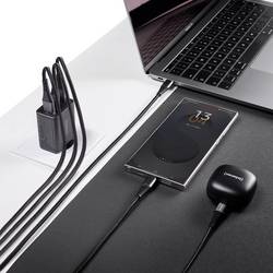 Intenso W65ACC GaN USB nabíječka, GaN, USB Power Delivery (USB-PD) , 1x USB A , 2x USB-C®, 65 W, černá