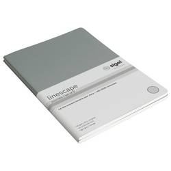 Sigel LS300 Poznámkový blok Linescape Softcover 2 ks DIN A5 čtverečkovaný světle šedá, neonově oranžová Počet listů: 34 listů
