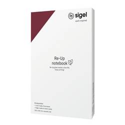 Sigel RU202 poznámková kniha Re-Up Softcover DIN A5 čtverečkovaný červená Počet listů: 50 listů