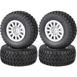 Reely 1:10 Buggy kompletní kola Blokový profil 12paprskový stříbrná 4 ks