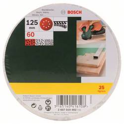 Bosch Accessories 2607019492 brusné papíry pro excentrické brusky na suchý zip, s otvory Zrnitost 60 (Ø) 125 mm 25 ks