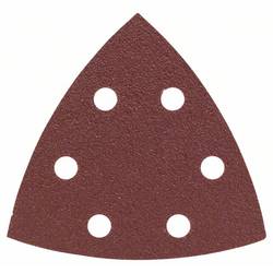 Bosch Accessories 2607019489 2607019489 brusný papír pro delta brusky na suchý zip, s otvory Zrnitost 80 Rozměr přes roh 93 mm 25 ks