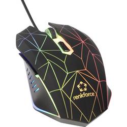 Renkforce RF-GM-120 optická herní myš, přenos USB, 6 tlačítko, 3600 dpi, černá
