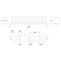 TRU COMPONENTS 1593221 TC-FDR30203 držák kabelových svazků 29 mm (max) šedá 1 ks