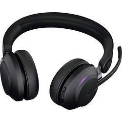 Jabra Evolve2 65 MS telefon Headset otevřená (On Ear) Bluetooth® stereo černá regulace hlasitosti, Indikátor nabití, Vypnutí zvuku mikrofonu