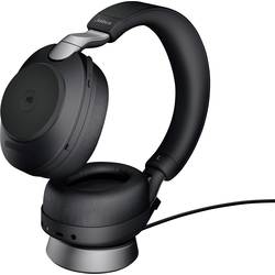 Jabra Evolve2 85 MS Headset uzavřená (Over Ear) Bluetooth®, kabelová stereo černá Redukce šumu mikrofonu regulace hlasitosti, Indikátor nabití, Vypnutí zvuku