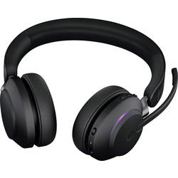 Jabra Evolve2 65 MS Headset otevřená (On Ear) Bluetooth® stereo černá regulace hlasitosti, Indikátor nabití, Vypnutí zvuku mikrofonu telefon