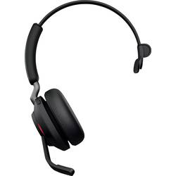 Jabra Evolve2 65 monaural Headset otevřená (On Ear) Bluetooth® stereo černá regulace hlasitosti, Indikátor nabití, Vypnutí zvuku mikrofonu telefon