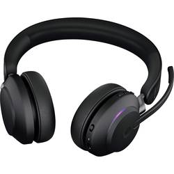 Jabra Evolve2 65 MS Headset otevřená (On Ear) Bluetooth® stereo černá regulace hlasitosti, Indikátor nabití, Vypnutí zvuku mikrofonu telefon