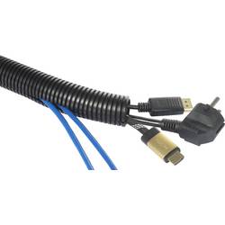 TRU COMPONENTS 1593175 TC-CRR28P203 ochranný husí krk černá 28 mm metrové zboží