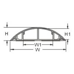 TRU COMPONENTS kabelový můstek 1593129 PVC šedá Kanálů: 1 1000 mm Množství: 1 ks