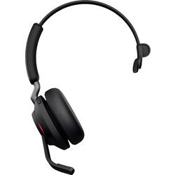 Jabra Evolve2 65 monaural Headset otevřená (On Ear) Bluetooth® mono černá regulace hlasitosti, Indikátor nabití, Vypnutí zvuku mikrofonu telefon