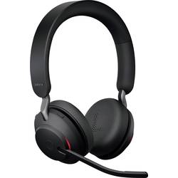 Jabra Evolve2 65 UC telefon Headset otevřená (On Ear) Bluetooth® stereo černá Potlačení hluku regulace hlasitosti, Indikátor nabití, Vypnutí zvuku mikrofonu