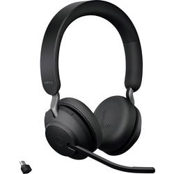 Jabra Evolve2 65 UC Headset otevřená (On Ear) Bluetooth® stereo černá regulace hlasitosti, Indikátor nabití, Vypnutí zvuku mikrofonu telefon