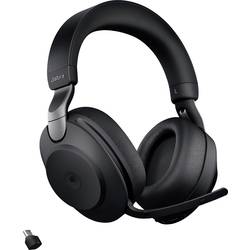Jabra Evolve2 85 MS Headset uzavřená (Over Ear) Bluetooth®, kabelová stereo černá Redukce šumu mikrofonu regulace hlasitosti, Indikátor nabití, Vypnutí zvuku